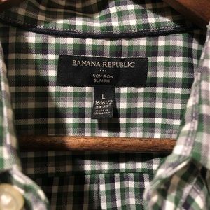 Banana Republic Slim Non Iron 16-16.5 x 34-35 EUC